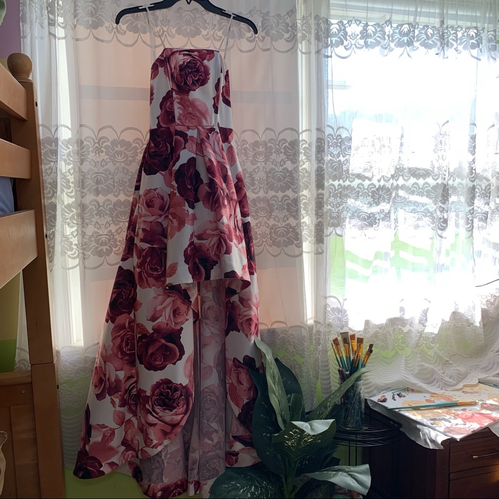 Pink floral prom/formal dress
